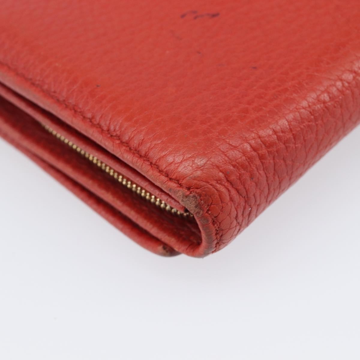 Gucci Swing Wallet On Strap Leather Red Leather Crossbody Bag Bag (Pre-Owned)