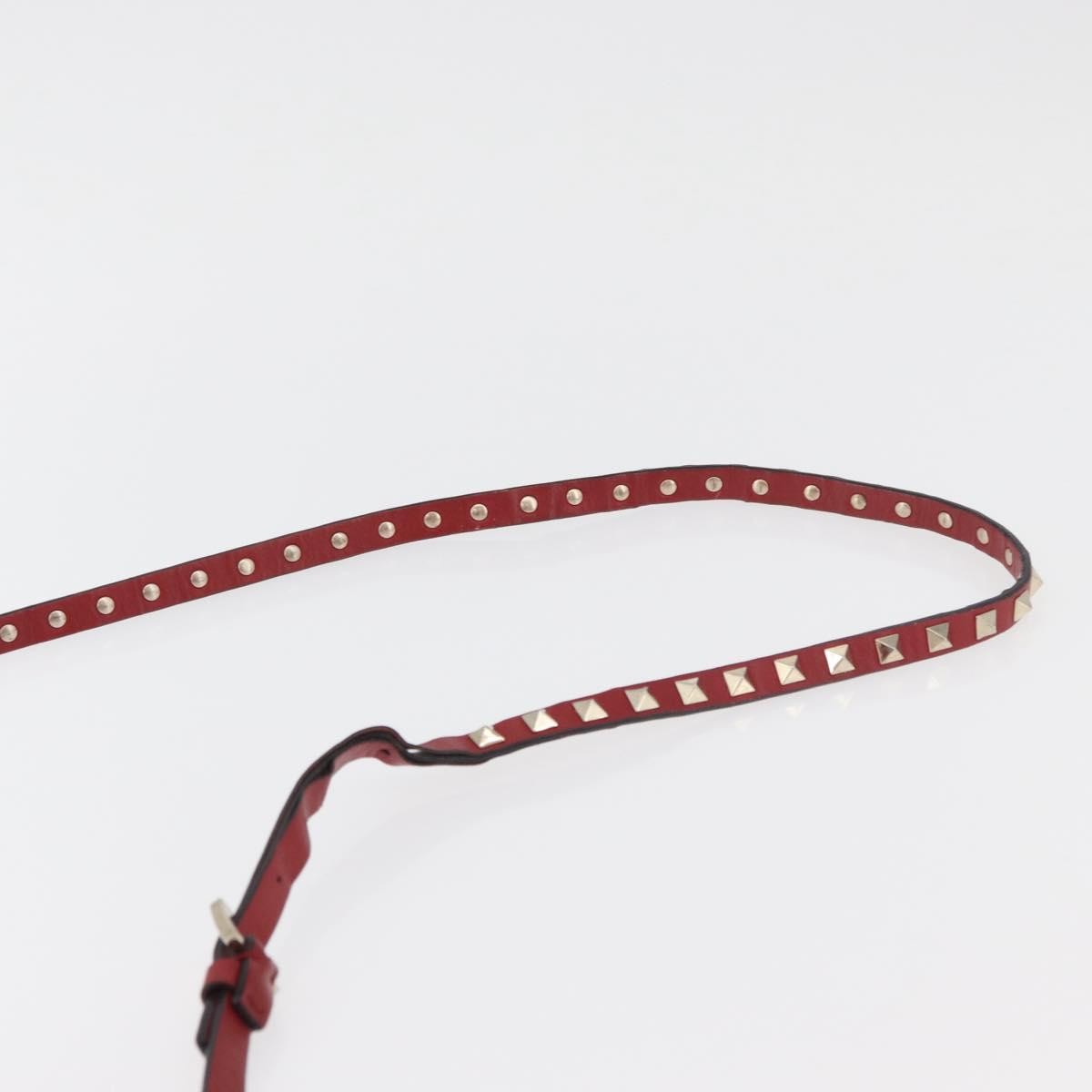 Valentino Garavani Rockstud Camera Leather Red Leather Shoulder Bag Bag (Pre-Owned)