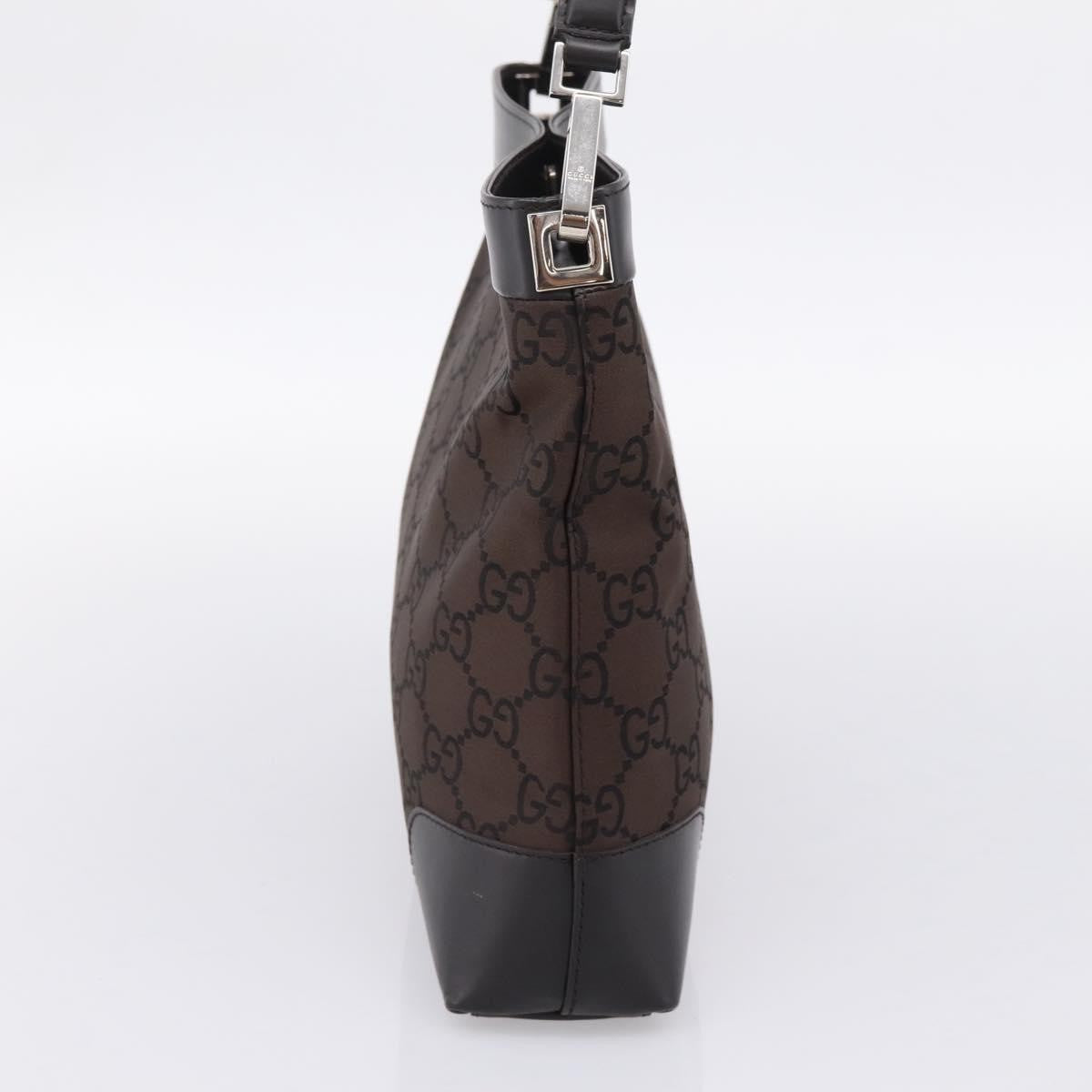 Gucci Vintage Clasp Handle Hobo (Outlet) Gg Canvas Brown Canvas Shoulder Bag Bag (Pre-Owned)