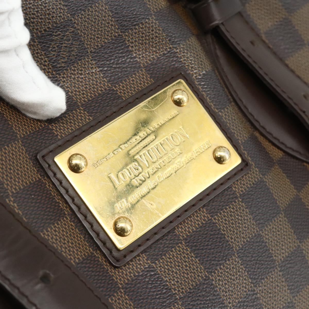 Louis Vuitton Hampstead Damier Brown Canvas Tote Bag Bag (Pre-Owned)
