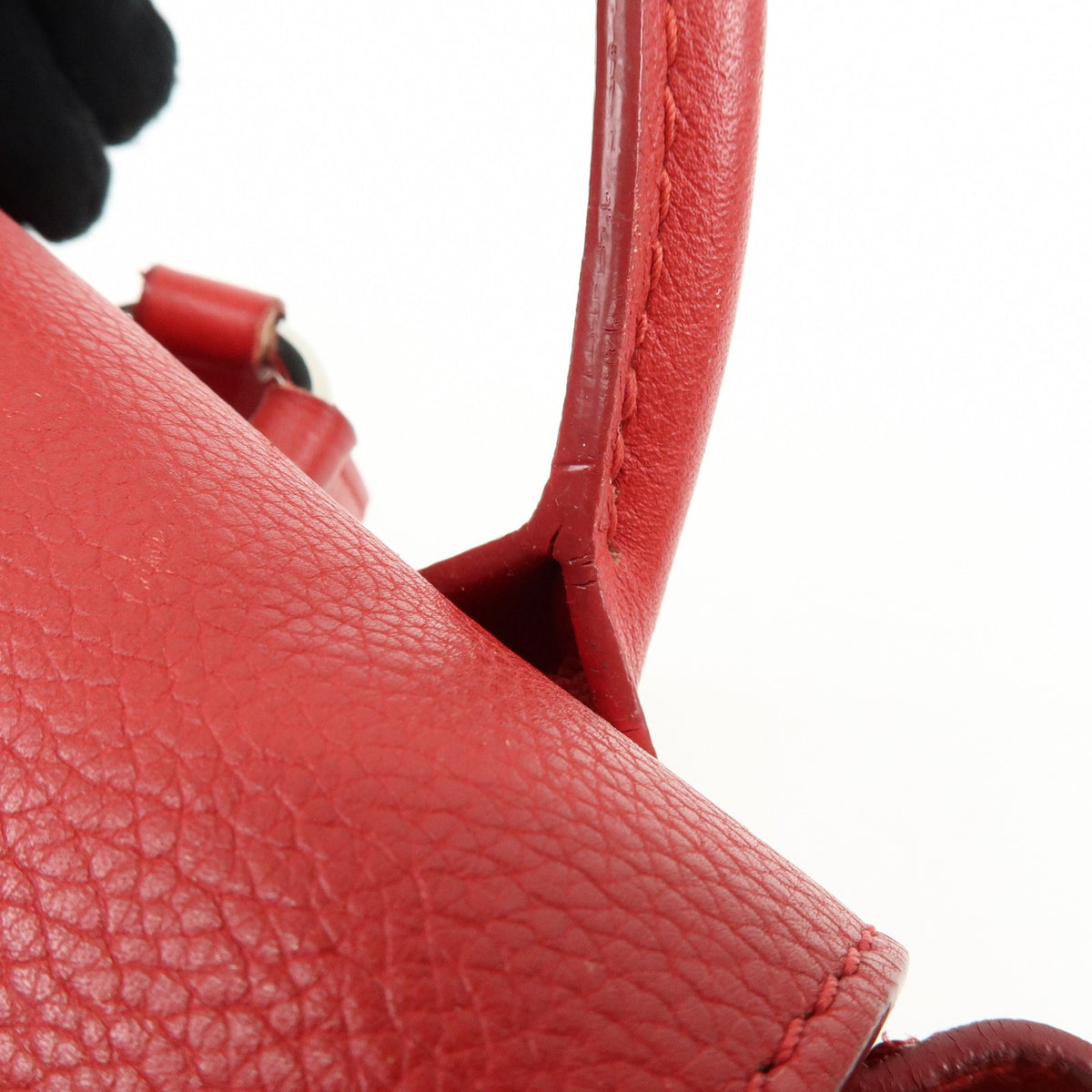 Louis Vuitton Lockme Leather Red Leather Backpack Bag (Pre-Owned)