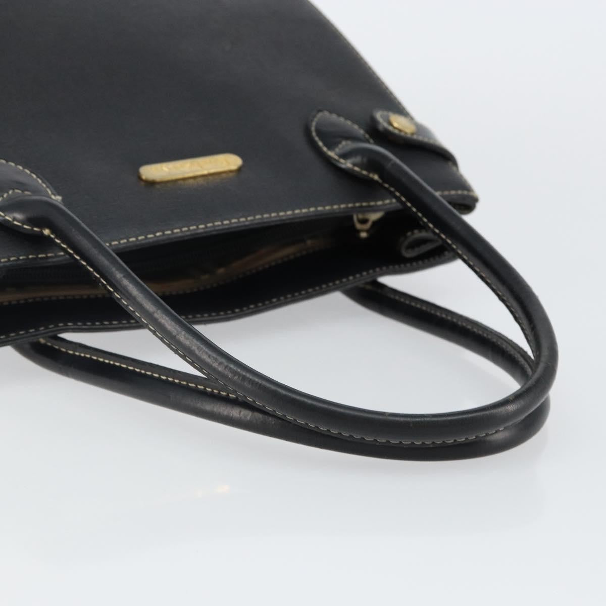Burberry Vintage Leather Black Leather Handbag (Pre-Owned)