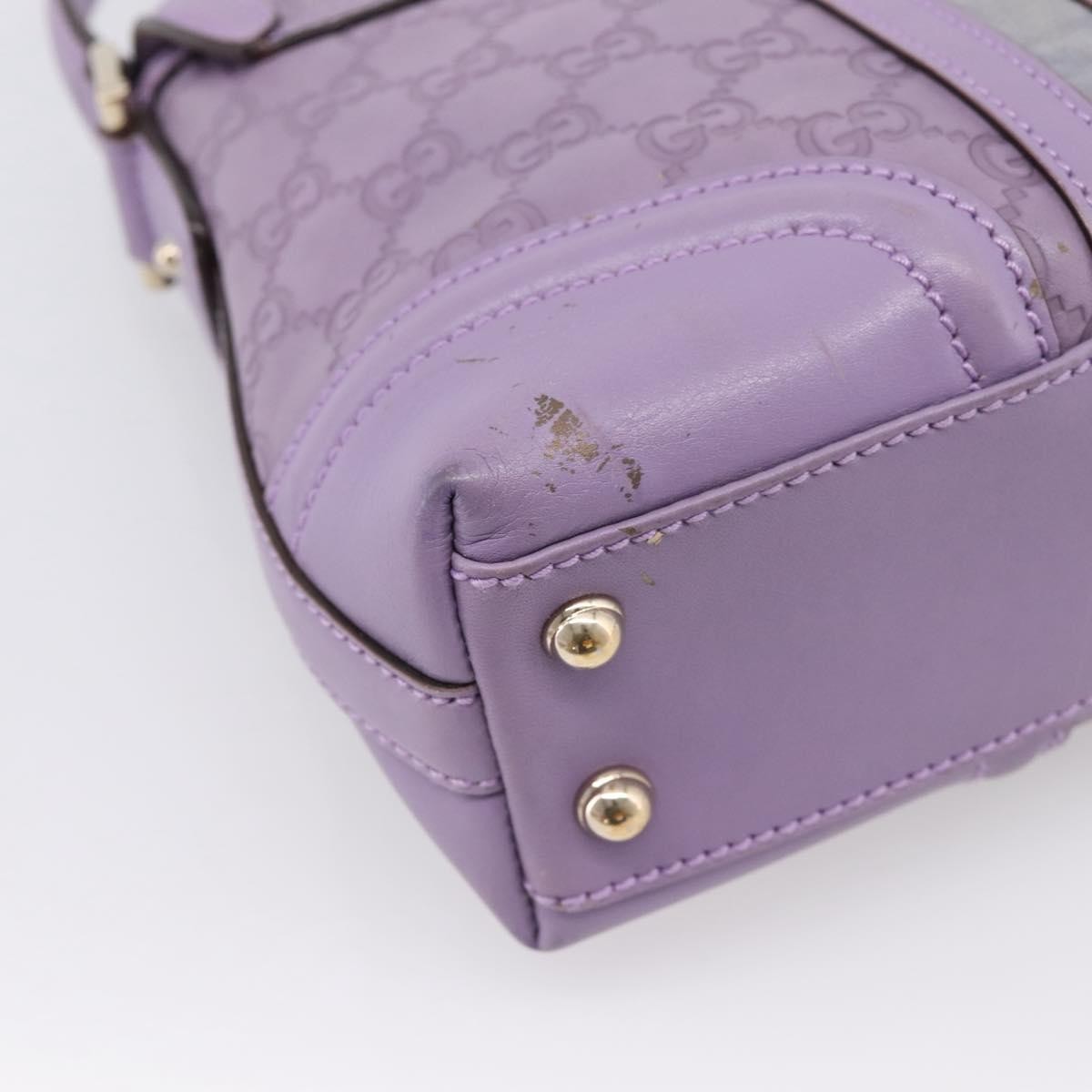 Gucci Web Flap Guccissima Purple Leather Shoulder Bag Bag (Pre-Owned)