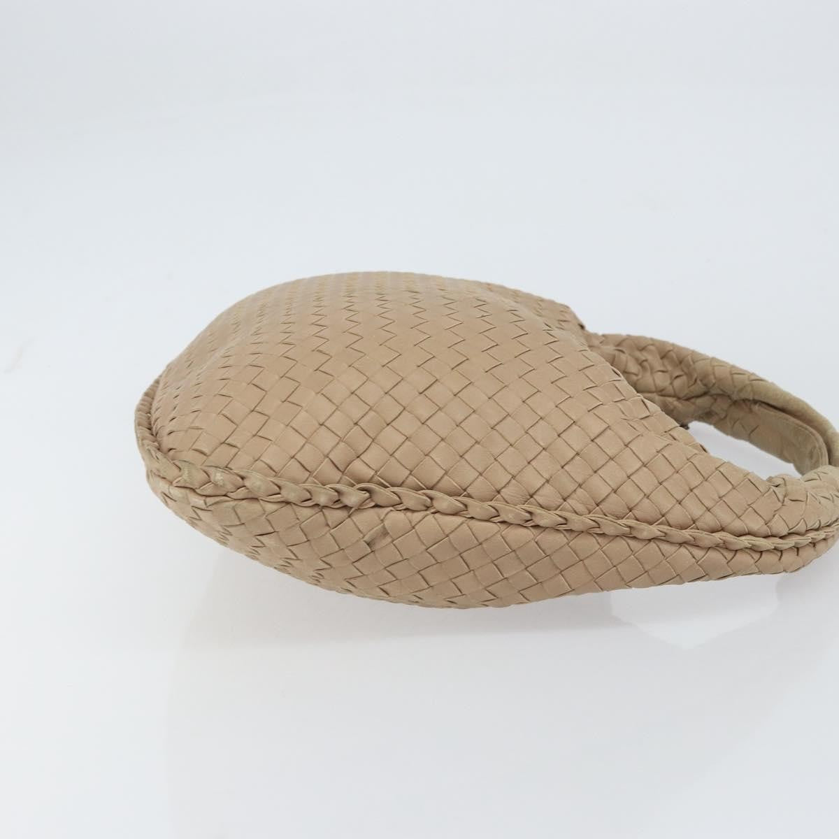Bottega Veneta Veneta Hobo Intrecciato Nappa Beige Leather Shoulder Bag Bag (Pre-Owned)