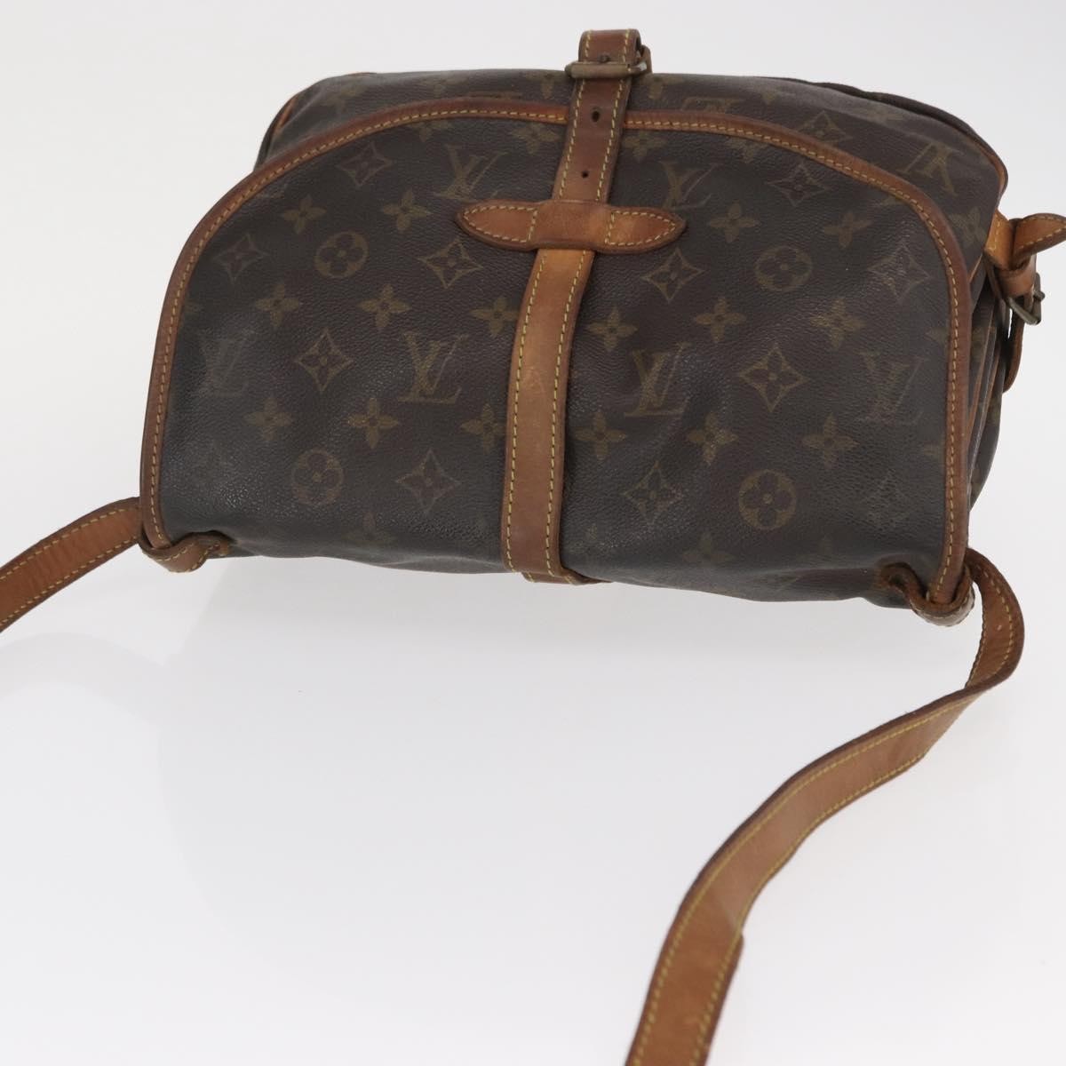Louis Vuitton Saumur Monogram Canvas Brown Canvas Shoulder Bag Bag (Pre-Owned)