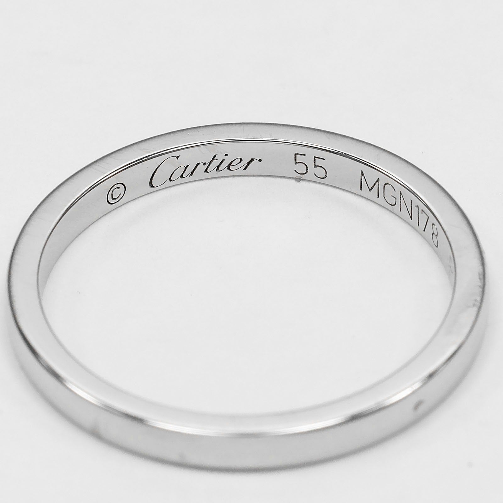 Cartier Ballerine Wedding Band 950 Platinum Silver Platinum Ring Jewelry (Pre-Owned)