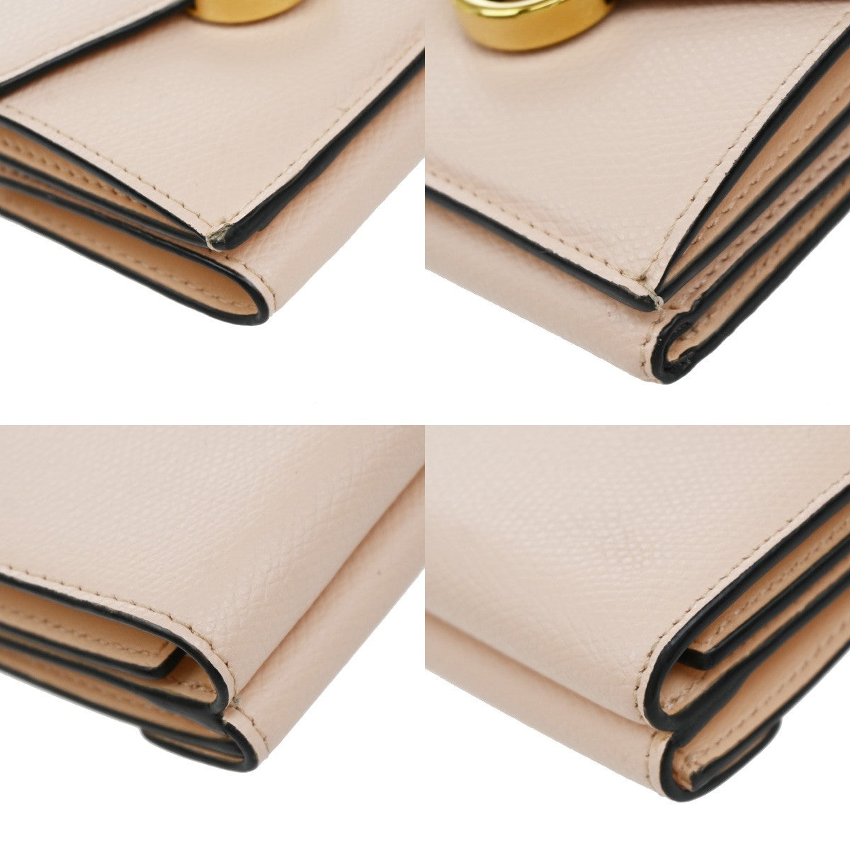 Fendi F Is Fendi Trifold Leather Pink Leather Wallets Accessory (Pre-Owned)