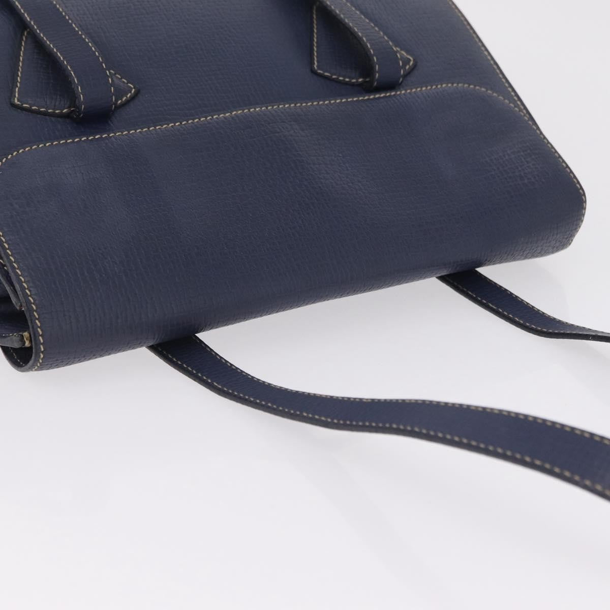 Loewe Tote Leather Navy Leather Tote Bag Bag (Pre-Owned)