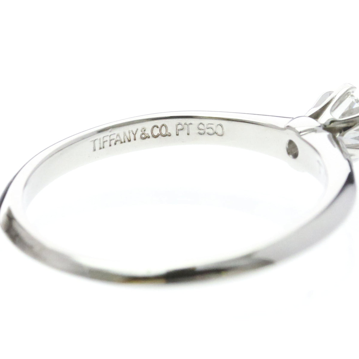 Tiffany & Co. Tiffany Setting Solitaire Platinum With Rbc Diamond G/Vvs2 Silver Platinum Ring Jewelry (Pre-Owned)