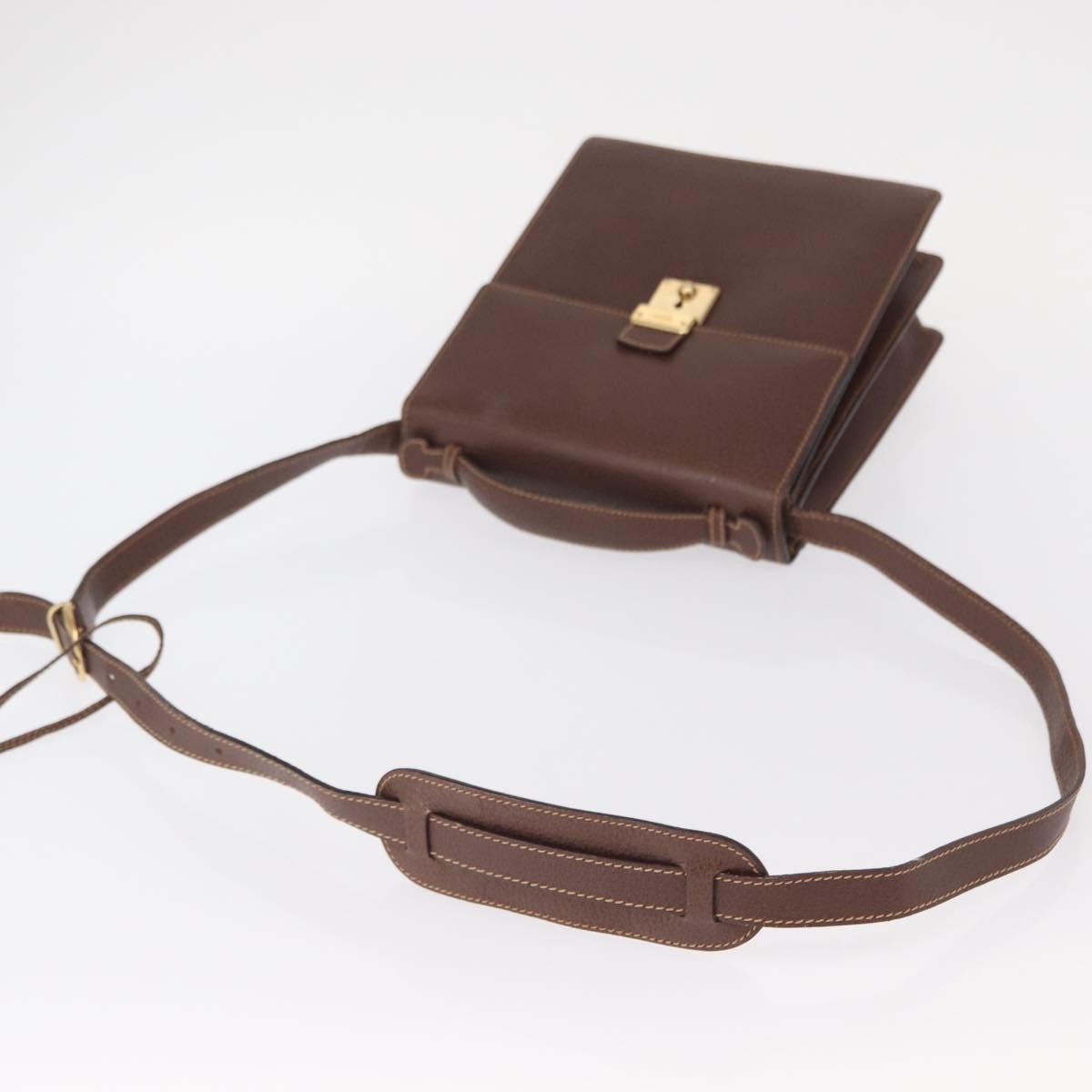 Gucci Vintage Leather Brown Leather Shoulder Bag Bag (Pre-Owned)