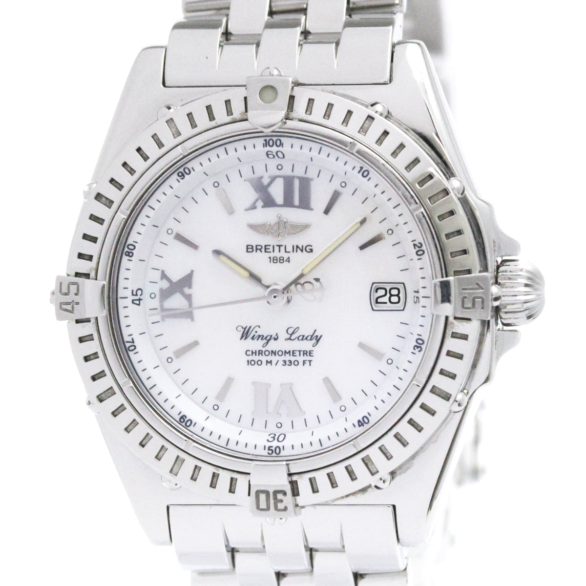 Breitling Wings Lady Quartz Stainless Steel Watch (Pre-Owned)