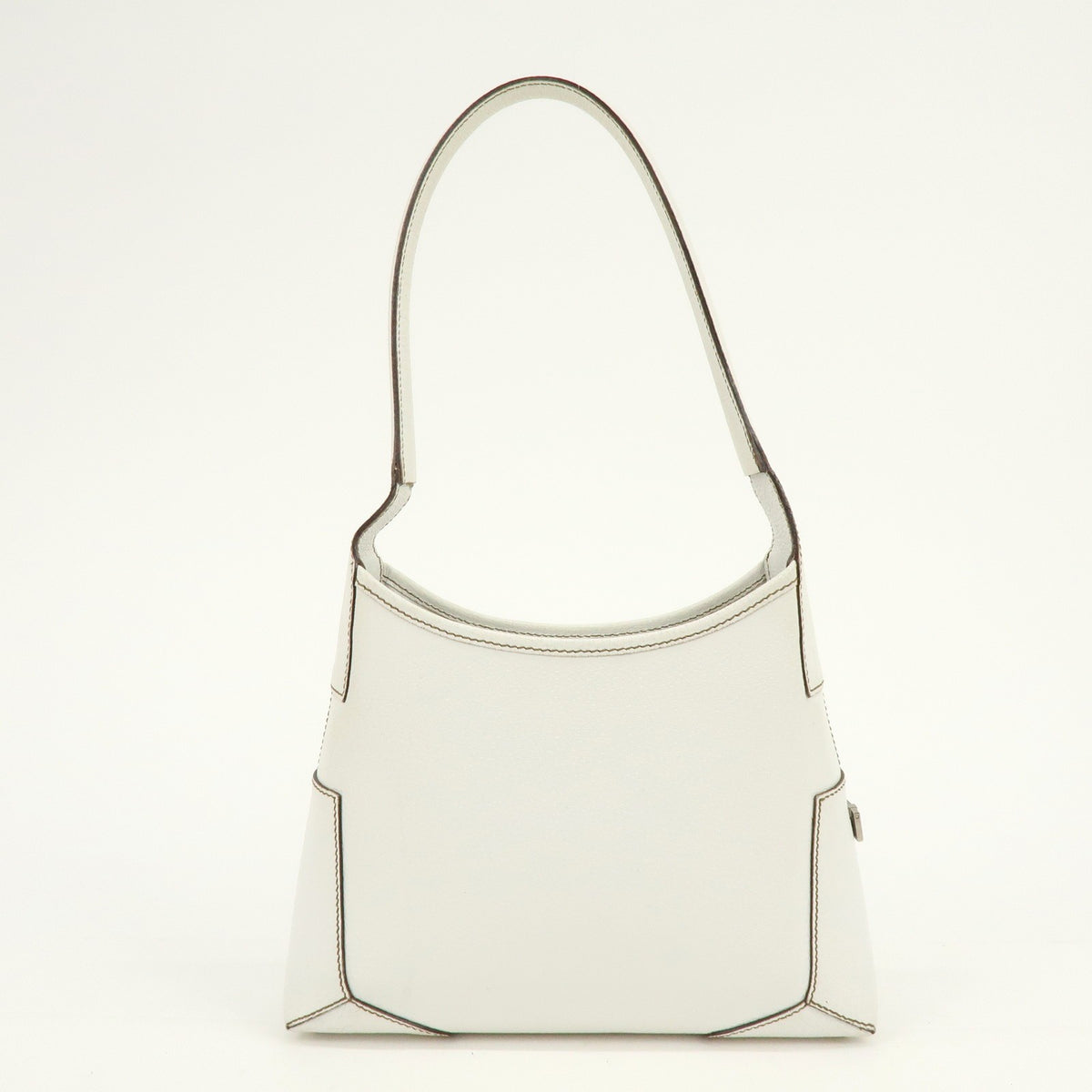 Salvatore Ferragamo Shoulder Bag Leather White Leather Shoulder Bag Bag (Pre-Owned)