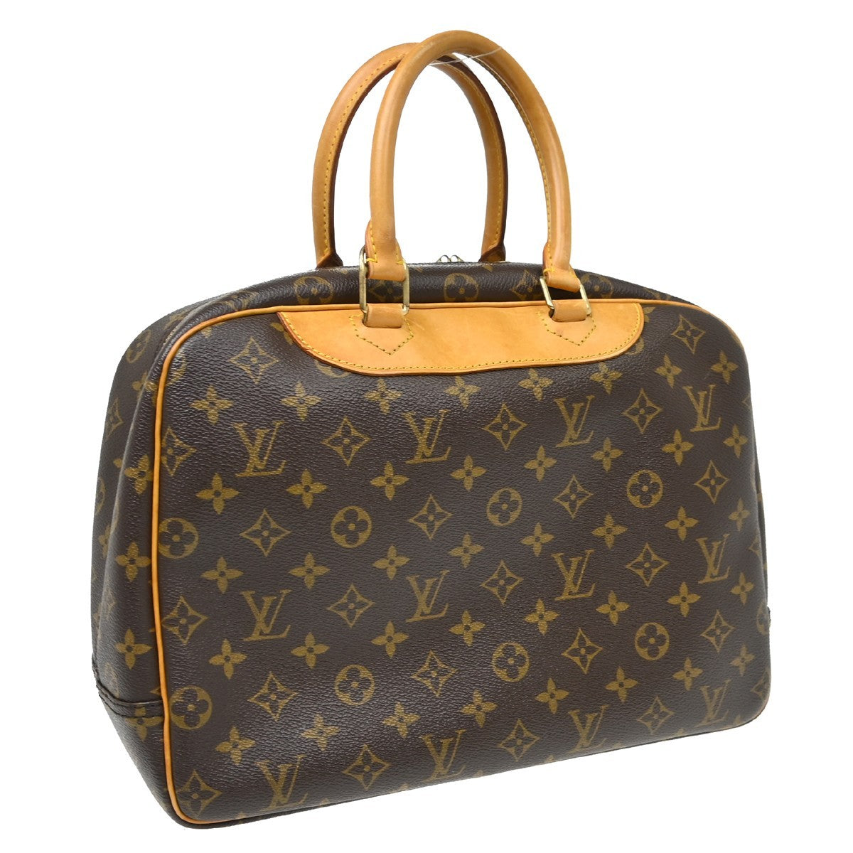 Louis Vuitton Deauville Monogram Brown Canvas Handbag (Pre-Owned)