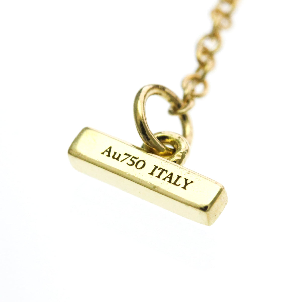 Tiffany & Co. T Circle Pendant 18K Yellow Gold With Diamonds And Mother Of Pearl Gold Yellow_Gold Necklace Jewelry (Pre-Owned)