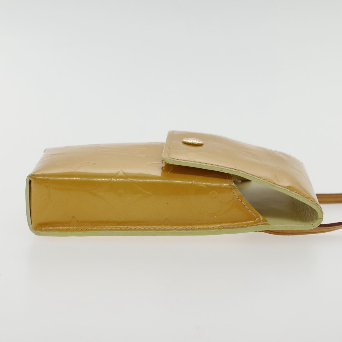 Louis Vuitton Walker Monogram Vernis Yellow Patent_Leather Clutche & Pouche Bag (Pre-Owned)