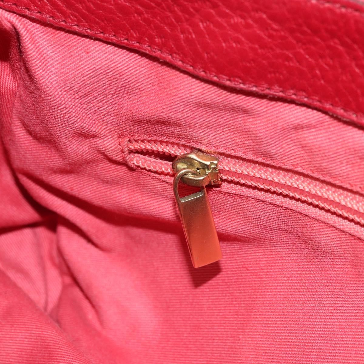 Salvatore Ferragamo Gancini Leather Red Leather Shoulder Bag Bag (Pre-Owned)