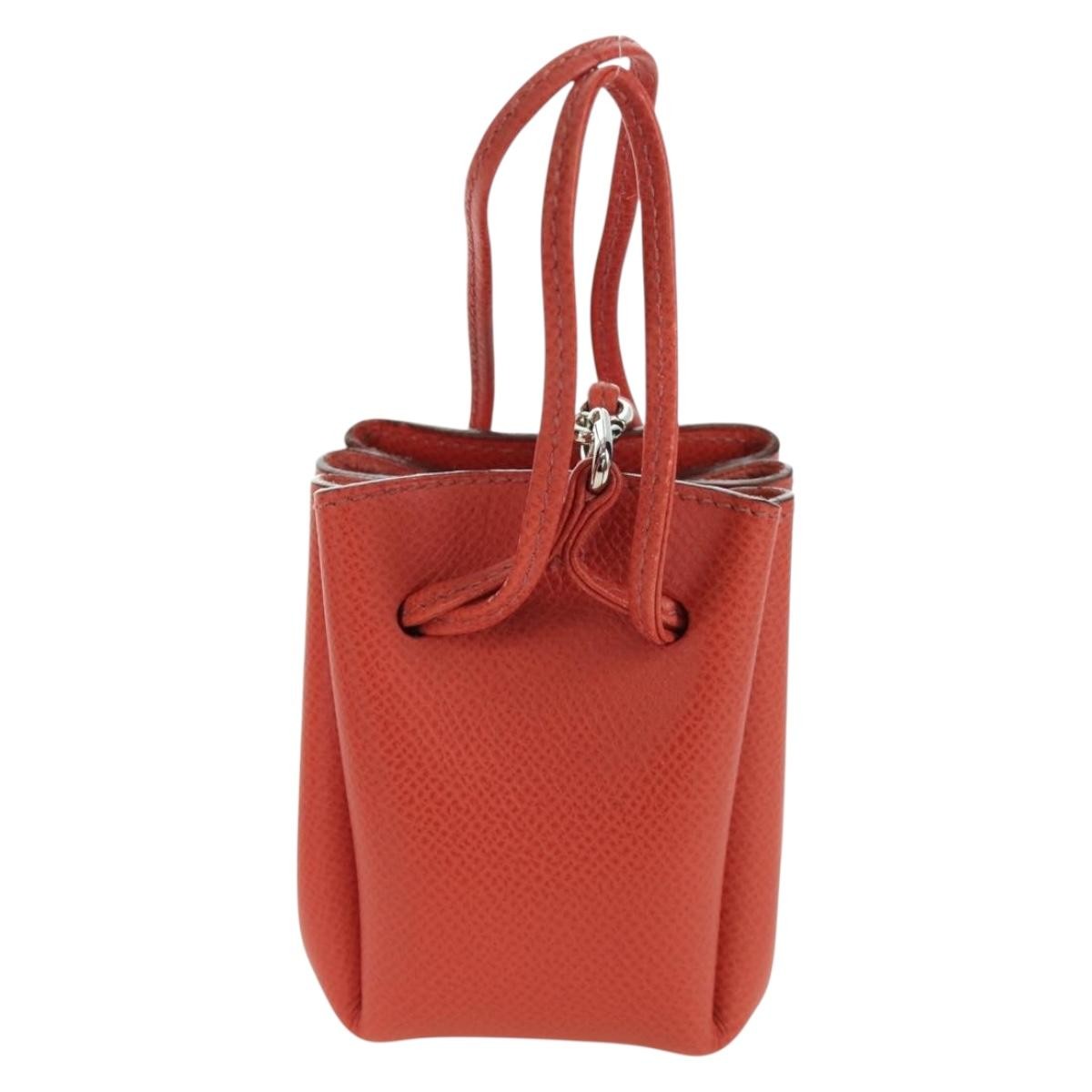 Hermes Vespa Leather Red Leather Clutche & Pouche Bag (Pre-Owned)