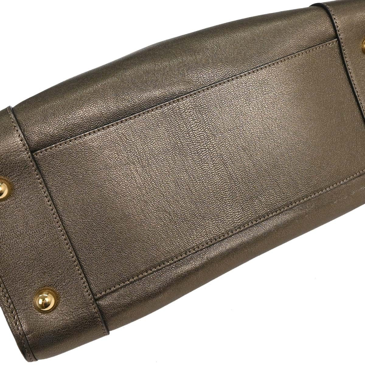 Loewe Amazona Leather Gold Leather Handbag (Pre-Owned)
