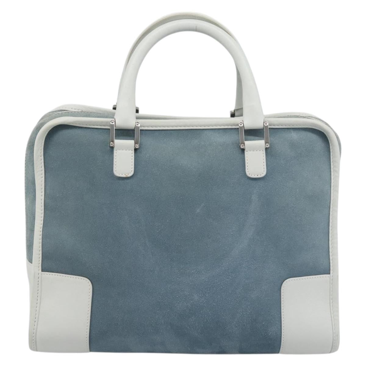 Loewe Amazona Suede Blue Suede Handbag (Pre-Owned)