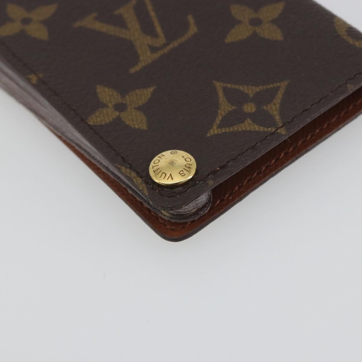 Louis Vuitton Porte Cartes Pression Card Case Monogram Canvas Brown Canvas Card Holders Accessory (Pre-Owned)