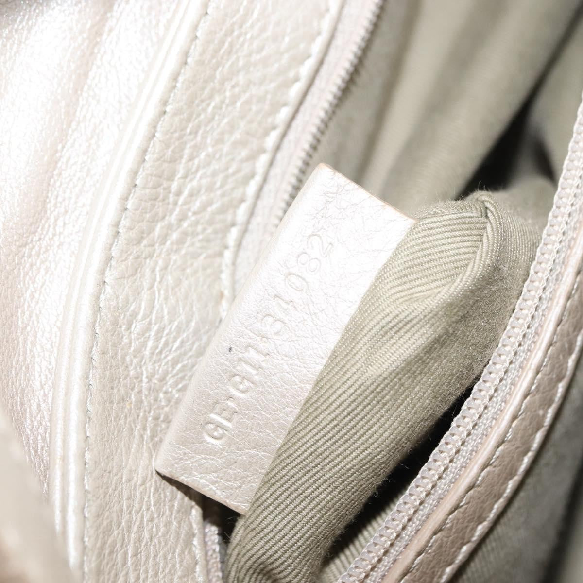 Bvlgari Chandra Flap Leather Silver Leather Bag (Pre-Owned)