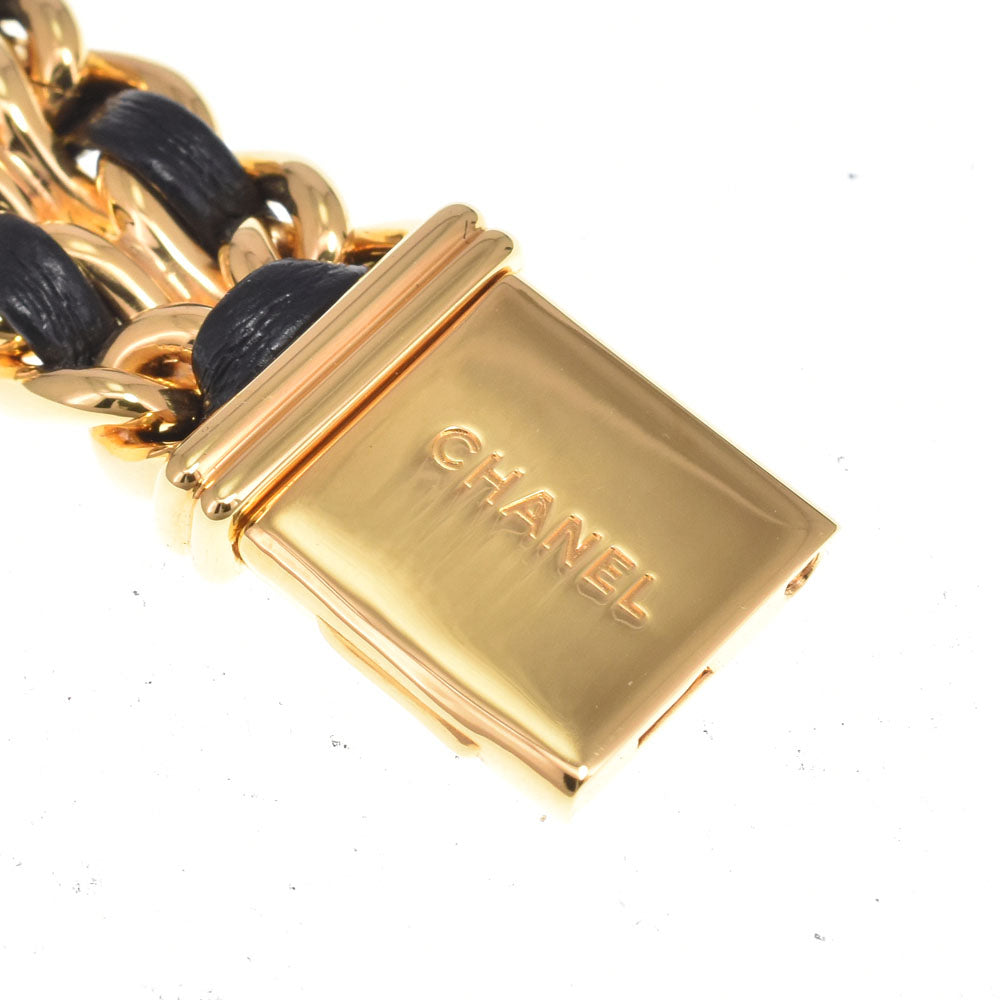 Chanel Premiere Rock Quartz Plated Metal And Leather Watch (Pre-Owned)