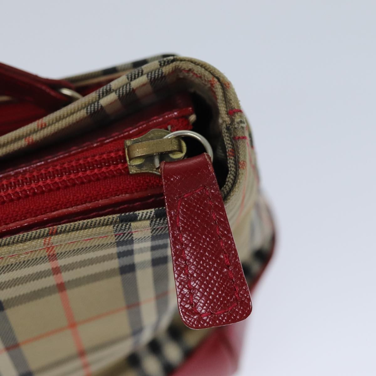 Burberry Nova Check Nova Check Canvas Beige Canvas Handbag (Pre-Owned)