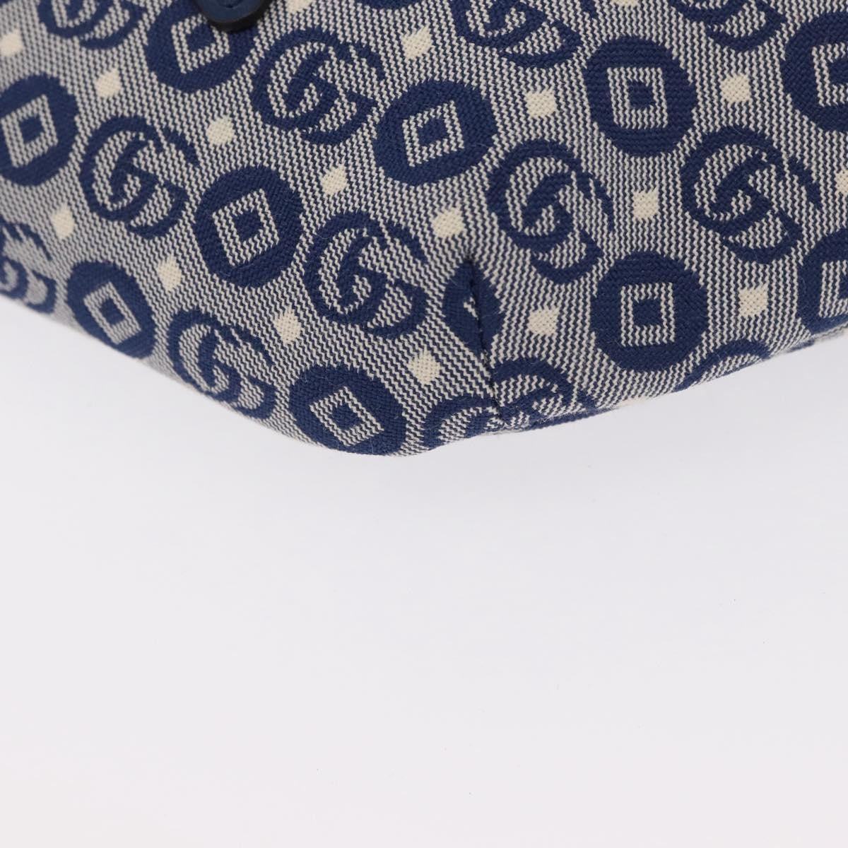 Gucci Children's Belt Printed Gg Coated Canvas Navy Canvas Handbag (Pre-Owned)