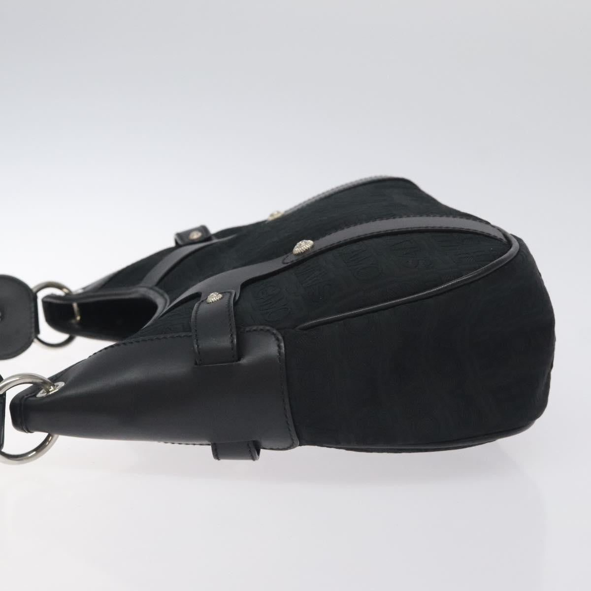 Salvatore Ferragamo Shoulder Canvas Black Canvas Shoulder Bag Bag (Pre-Owned)