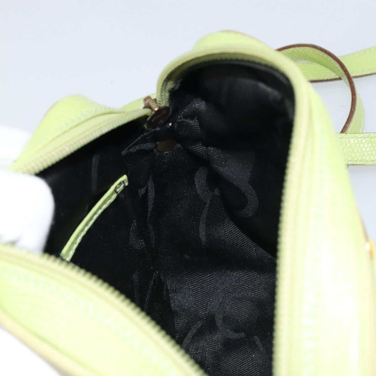 Salvatore Ferragamo Vala Leather Green Leather Shoulder Bag Bag (Pre-Owned)