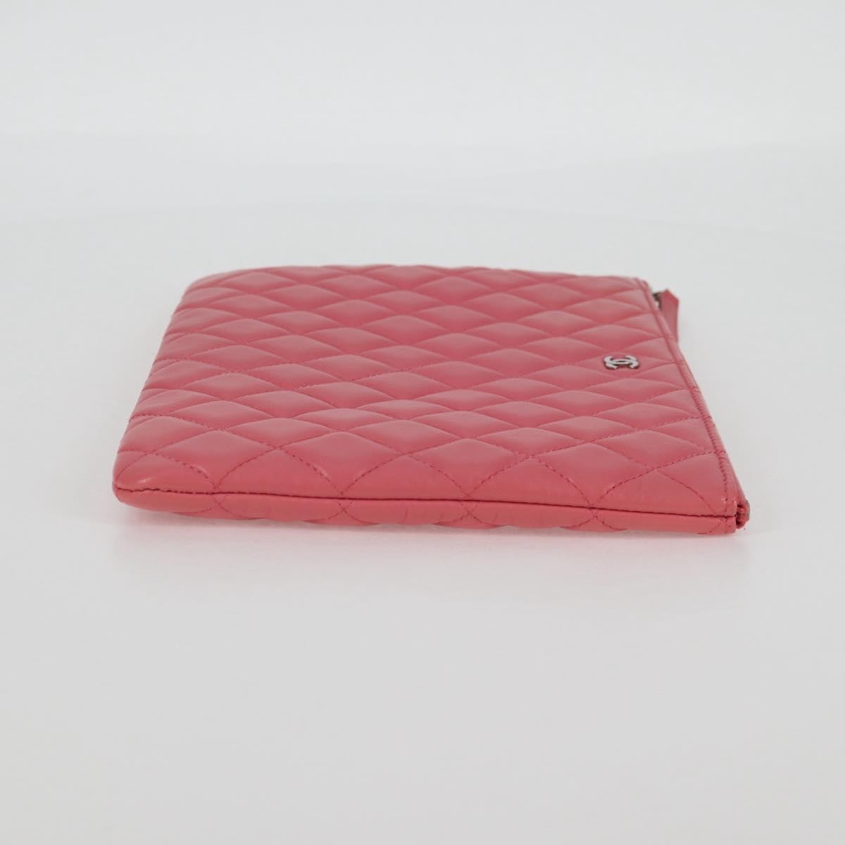 Chanel Cc Casino O Case Clutch Quilted Lambskin Pink Leather Clutche & Pouche Bag (Pre-Owned)