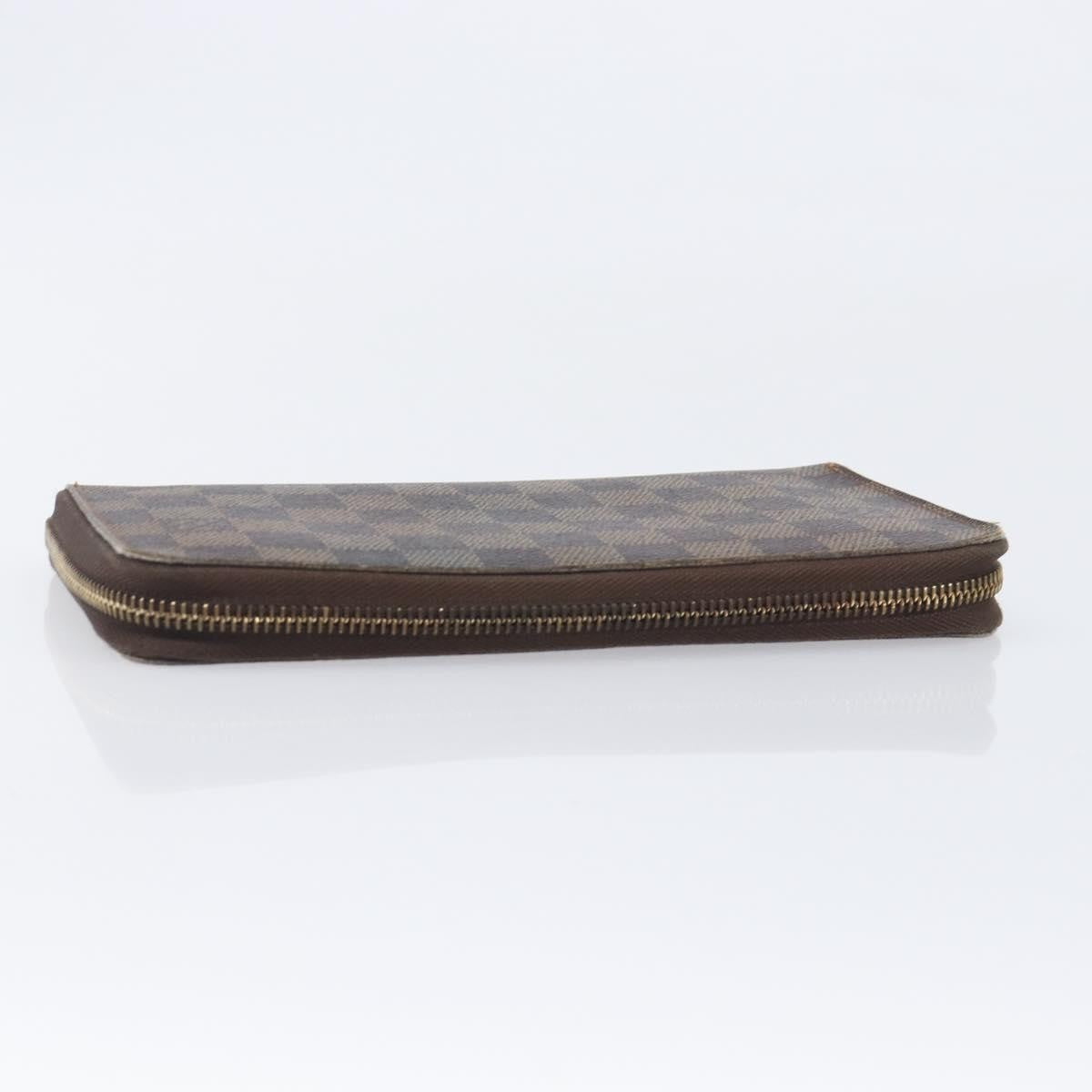 Louis Vuitton Zippy Organizer Damier Brown Canvas Wallets Accessory (Pre-Owned)