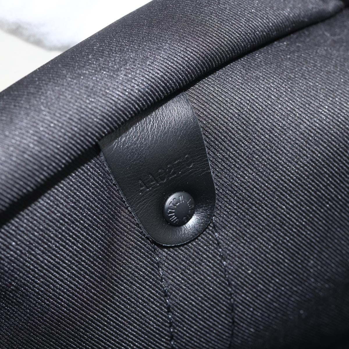 Louis Vuitton Keepall Bandouliere Limited Edition Foliage Monogram Eclipse Black Canvas Travel Bag Bag (Pre-Owned)