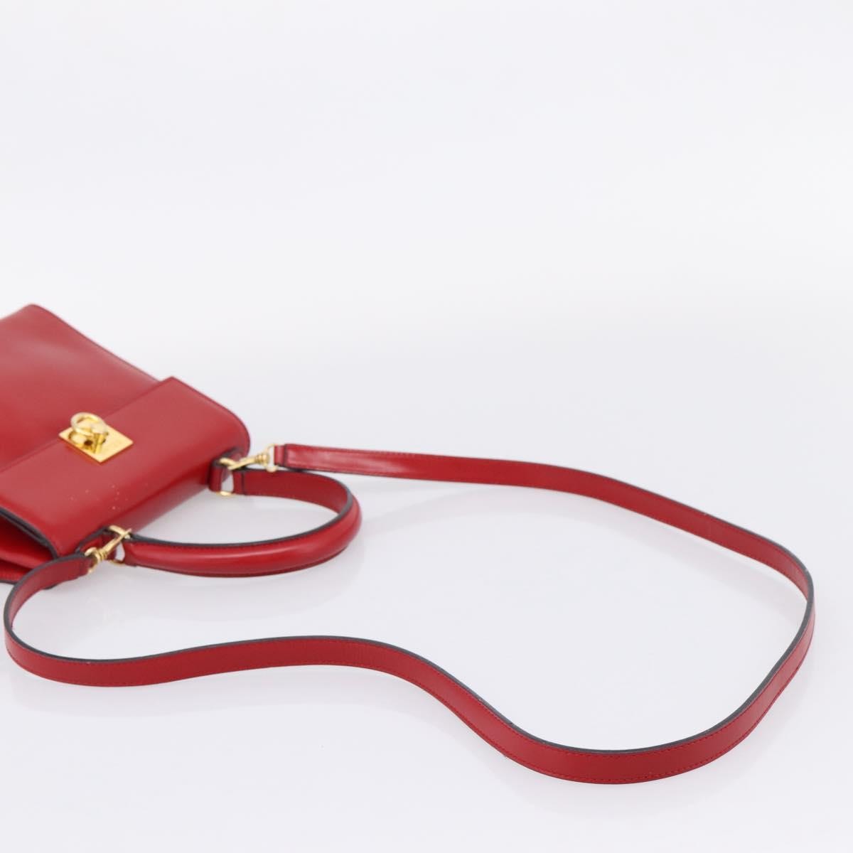 Celine Handbag Leather Red Leather Handbag (Pre-Owned)