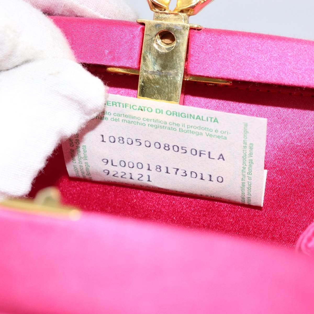Bottega Veneta Intrecciato Clutch Satin Pink Satin Clutche & Pouche Bag (Pre-Owned)