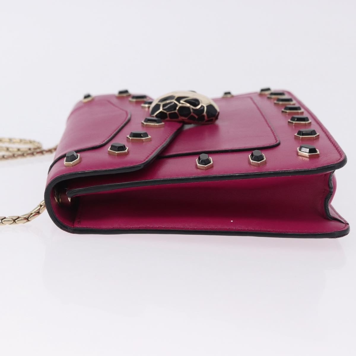 Bvlgari Serpenti Forever Embellished Leather Pink Leather Shoulder Bag Bag (Pre-Owned)