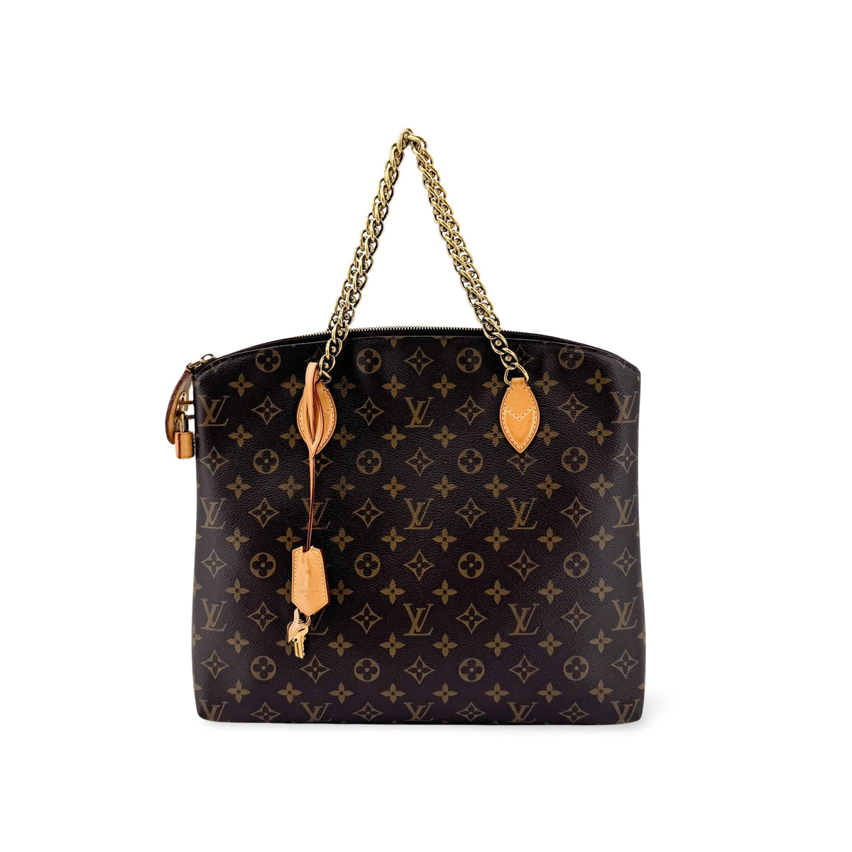 Louis Vuitton Lockit Chain Monogram Canvas Brown Canvas Handbag (Pre-Owned)