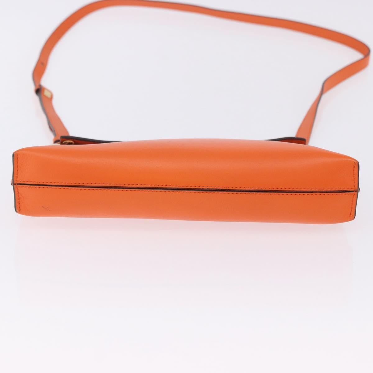 Loewe T Messenger Leather Orange Leather Crossbody Bag Bag (Pre-Owned)