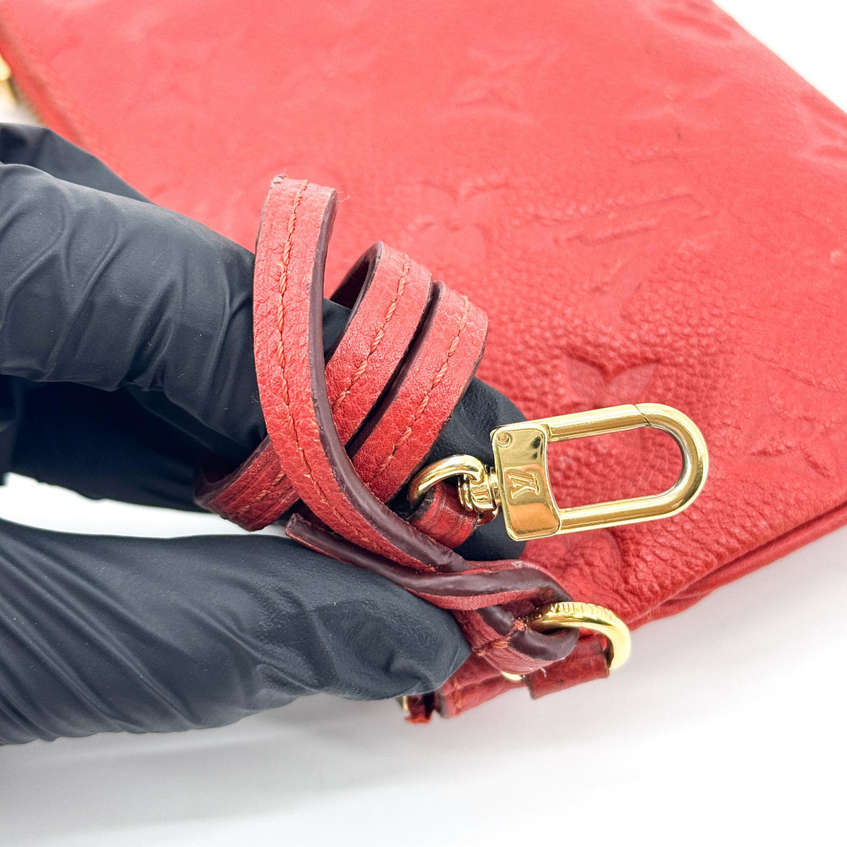 Louis Vuitton Multi Pochette Accessoires Pouch Monogram Empreinte Giant Red Leather Clutche & Pouche Bag (Pre-Owned)