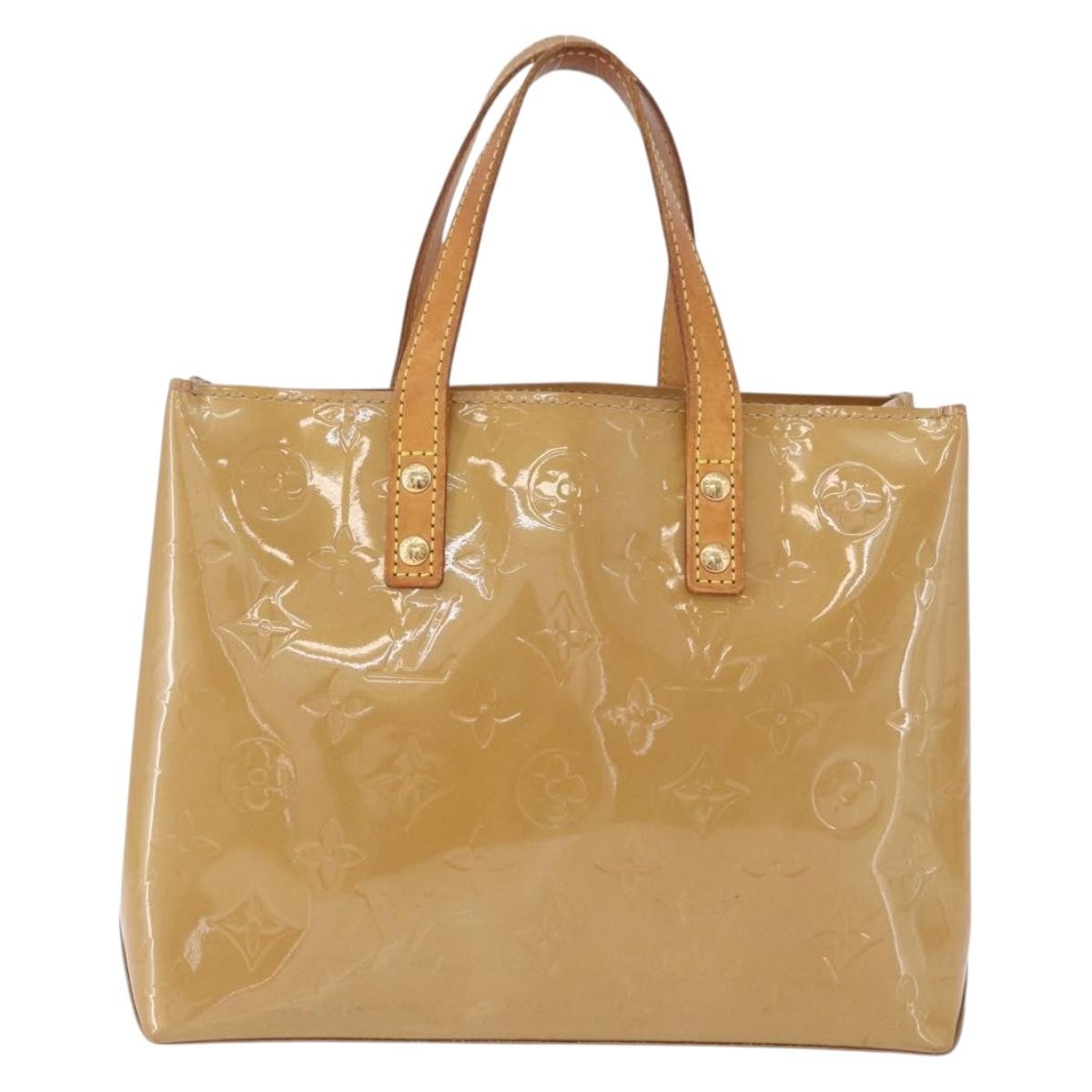 Louis Vuitton Reade Monogram Vernis Beige Patent_Leather Handbag (Pre-Owned)