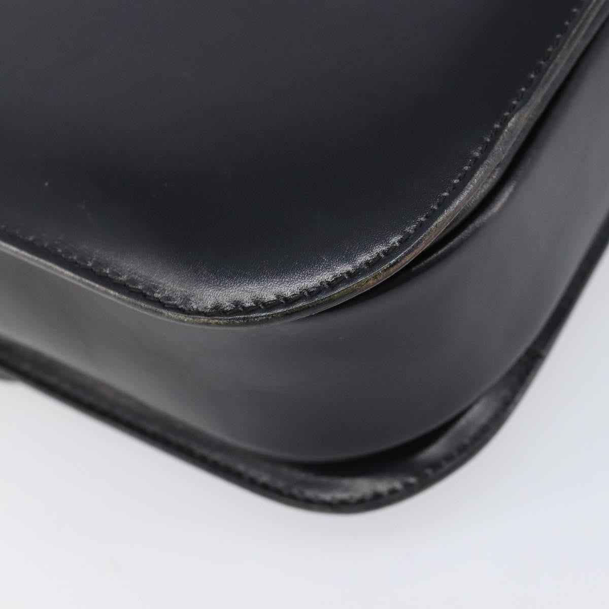 Celine Horse Carriage Leather Black Leather Shoulder Bag Bag (Pre-Owned)