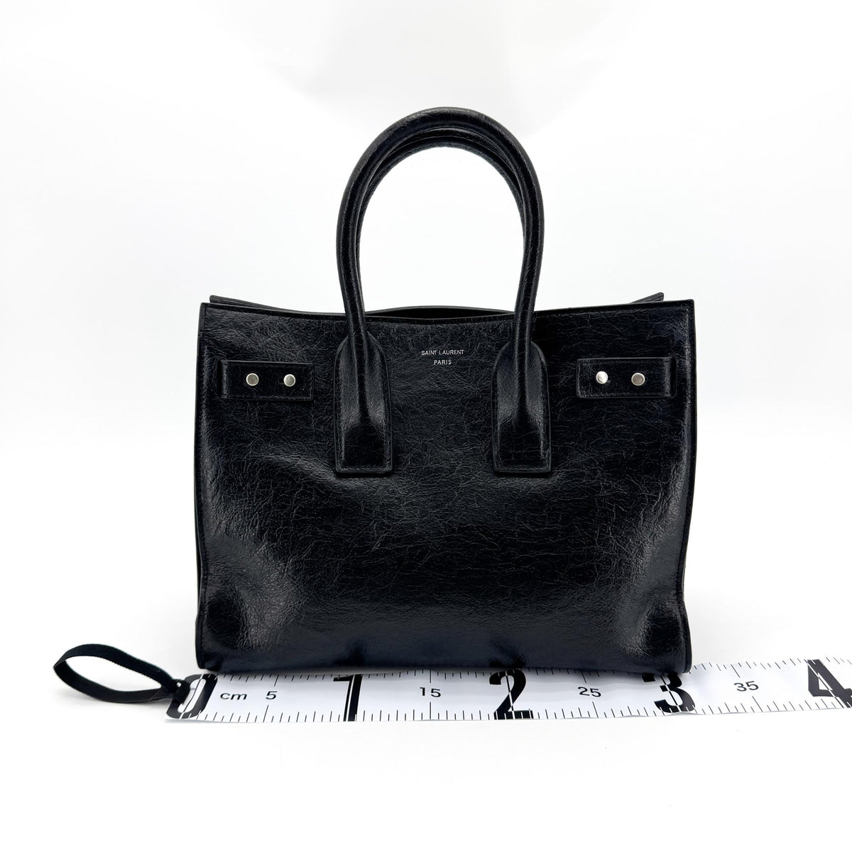 Saint Laurent Sac De Jour Leather Black Leather Handbag (Pre-Owned)