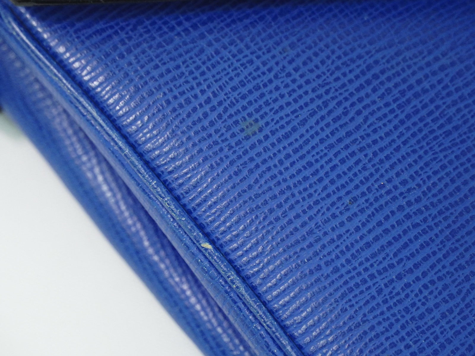 Celine Circle Logo Leather Blue Leather Shoulder Bag Bag (Pre-Owned)