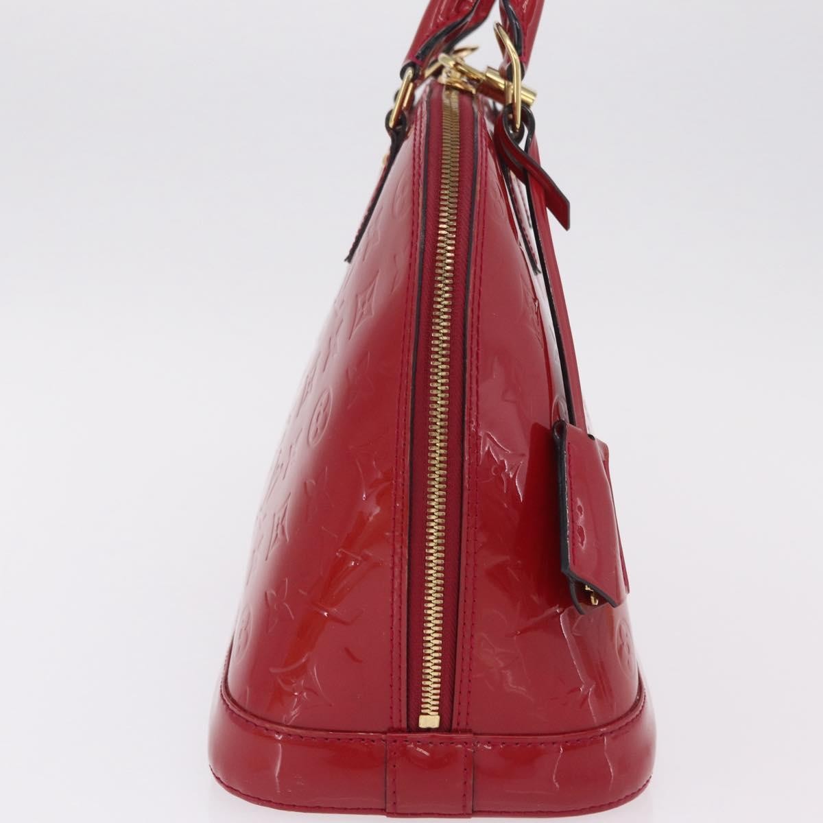 Louis Vuitton Alma Monogram Vernis Pink Patent_Leather Handbag (Pre-Owned)