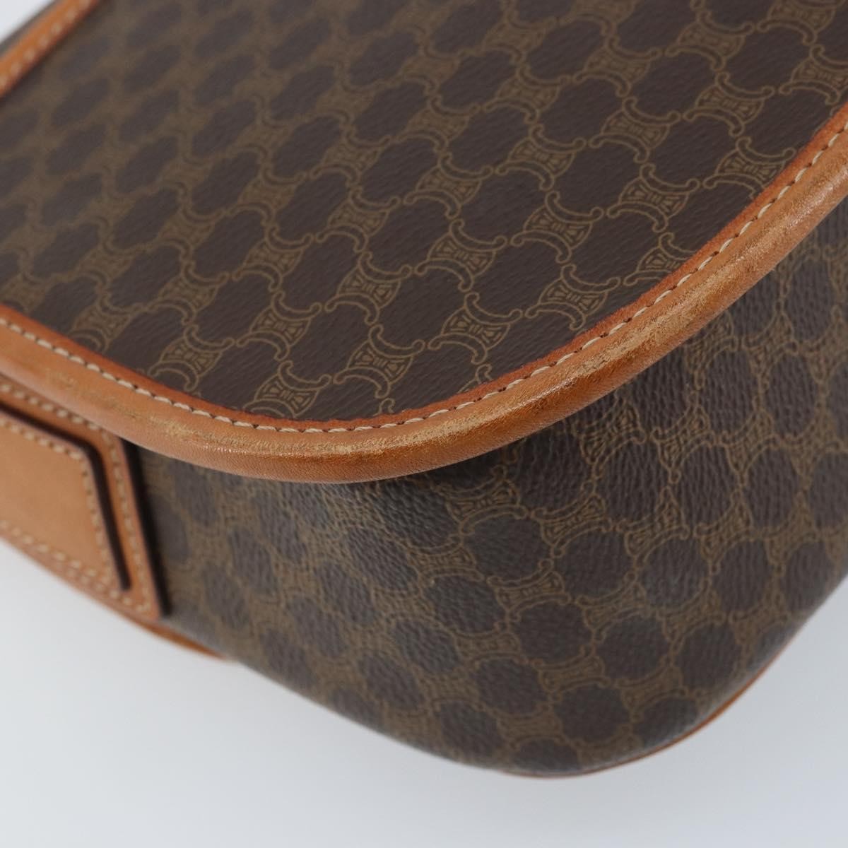 Celine Vintage Macadam Canvas Brown Canvas Backpack Bag (Pre-Owned)