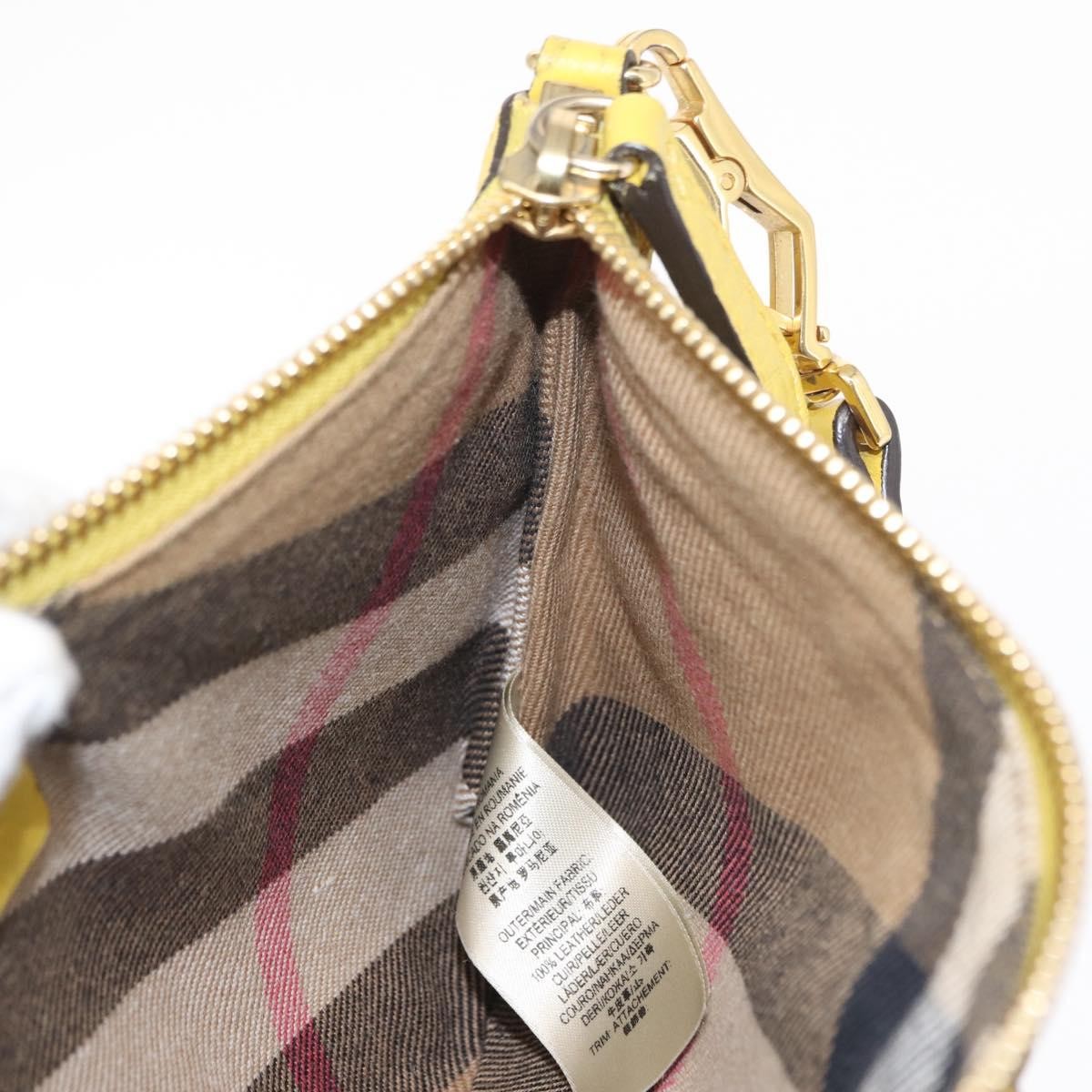 Burberry Vintage Leather Yellow Leather Shoulder Bag Bag (Pre-Owned)