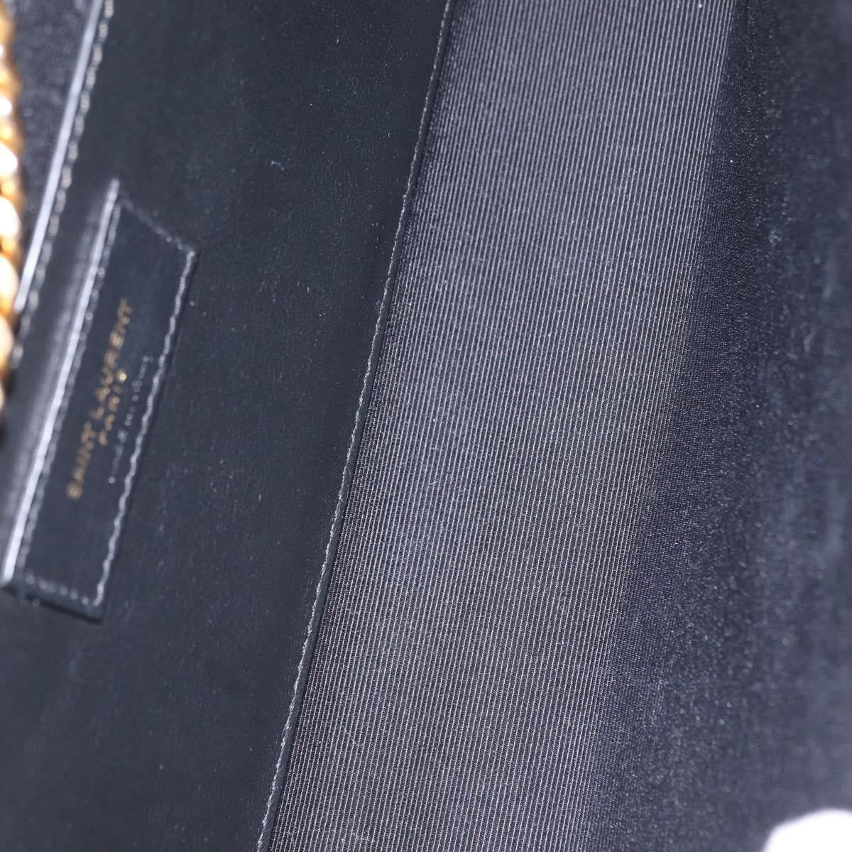 Saint Laurent Classic Monogram Leather Black Leather Crossbody Bag Bag (Pre-Owned)