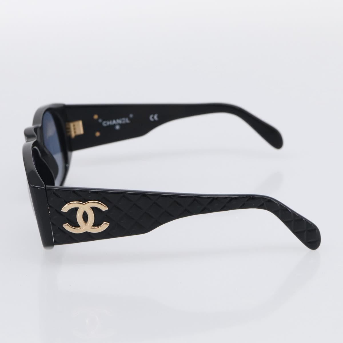 Chanel Cc Logo Matelasse Sunglasses Eye Wear Plastic Black Plastic Sunglasse Accessory (Pre-Owned)