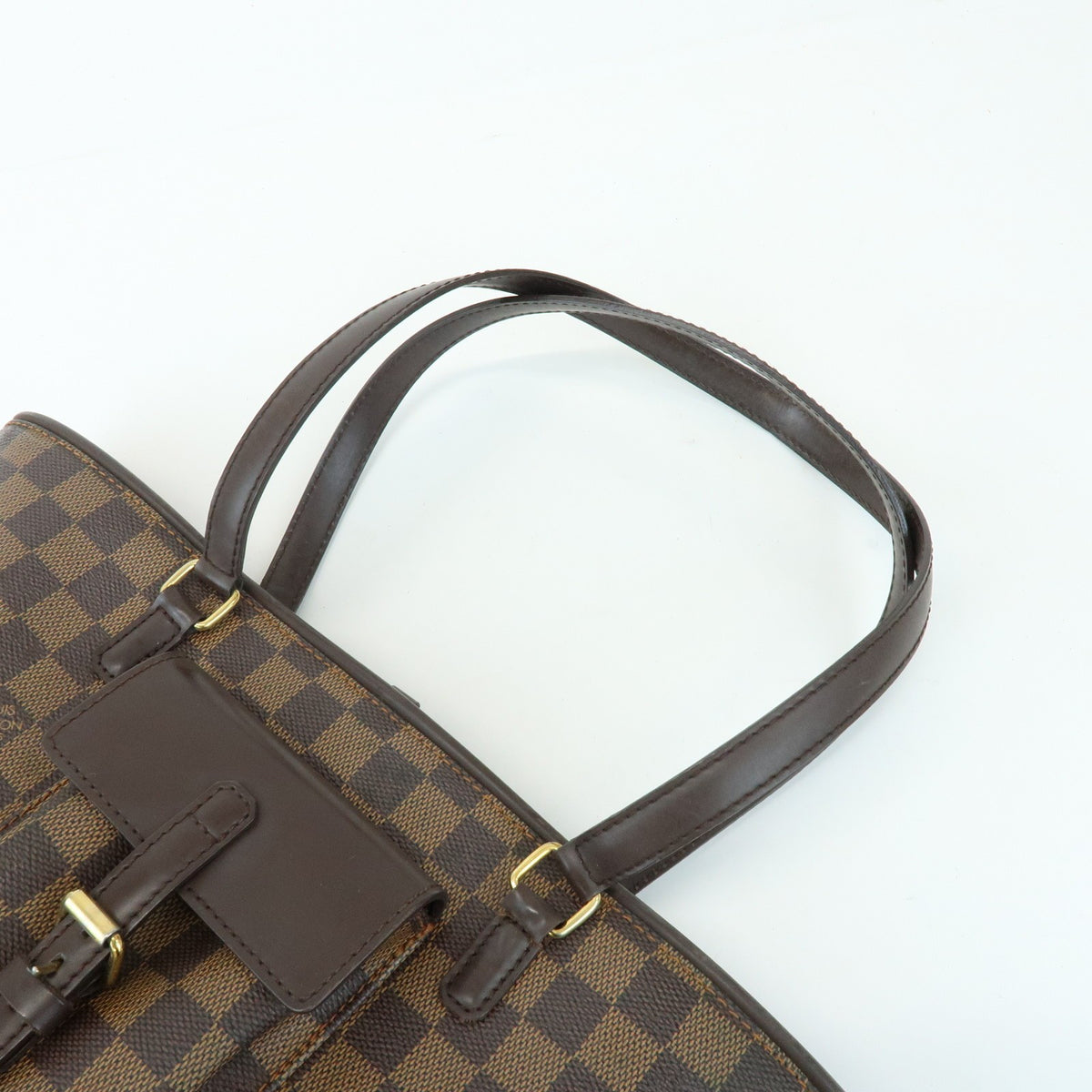 Louis Vuitton Manosque Damier Brown Canvas Handbag (Pre-Owned)