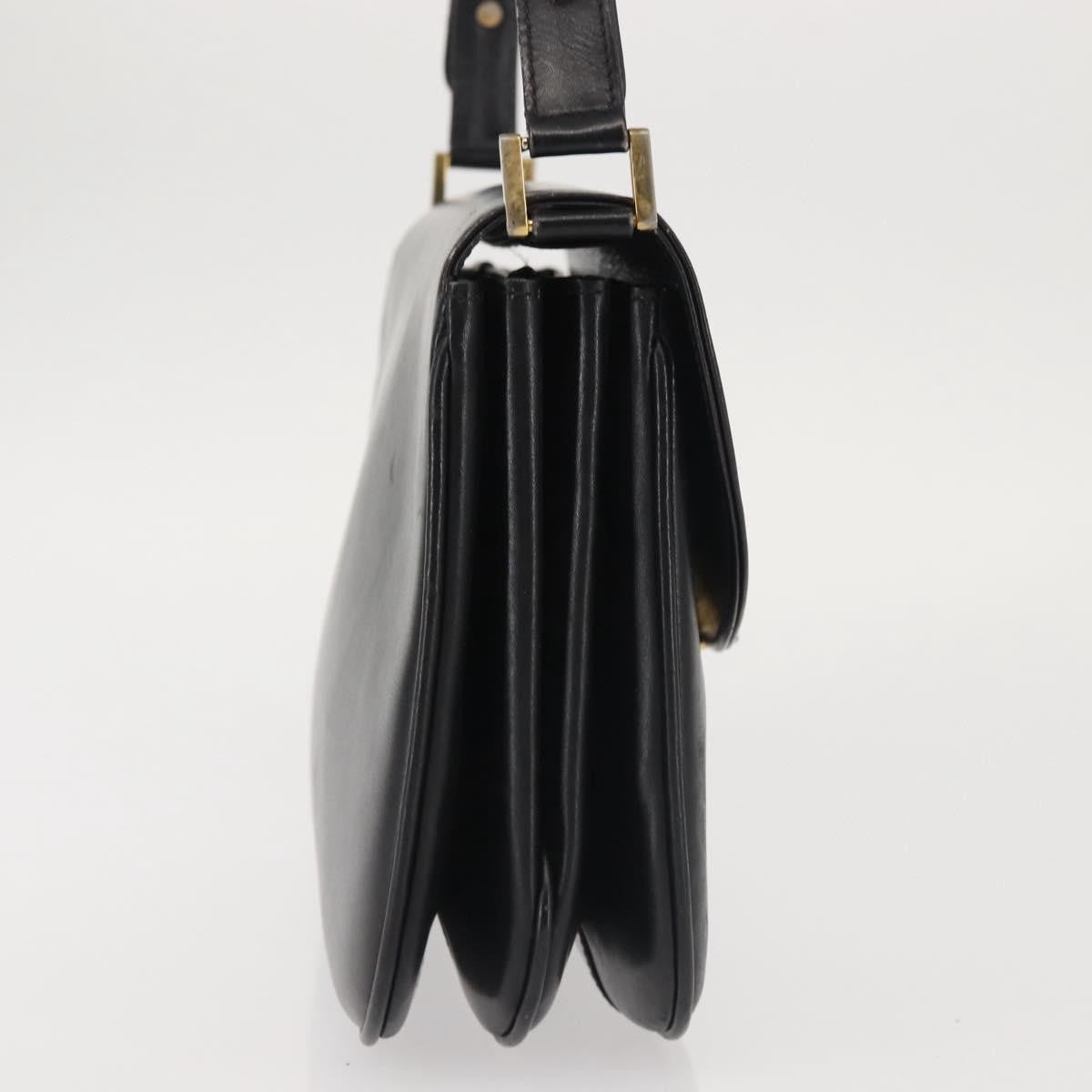 Bally Vintage Leather Black Leather Shoulder Bag Bag (Pre-Owned)